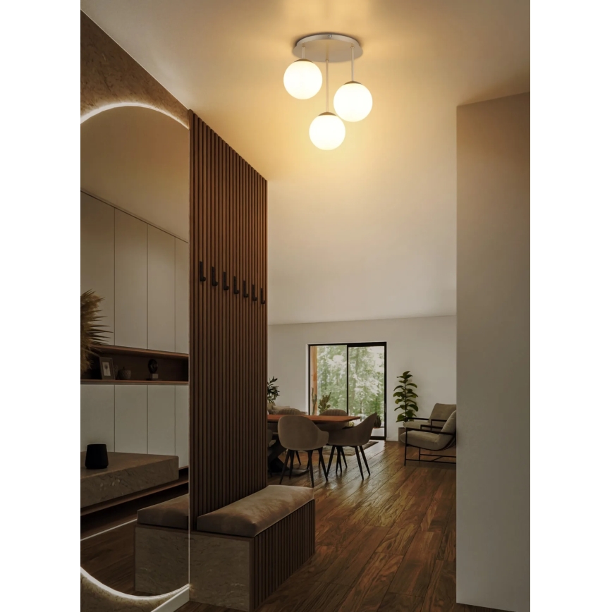 Globo - Przysufitowy żyrandol 3xE14/25W/230V mosiądz