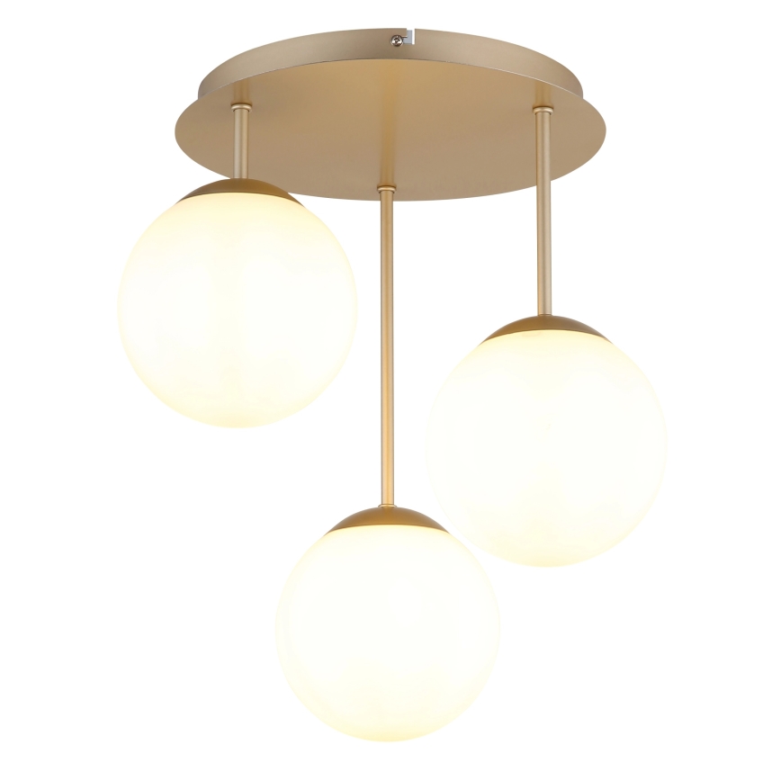 Globo - Przysufitowy żyrandol 3xE14/25W/230V mosiądz