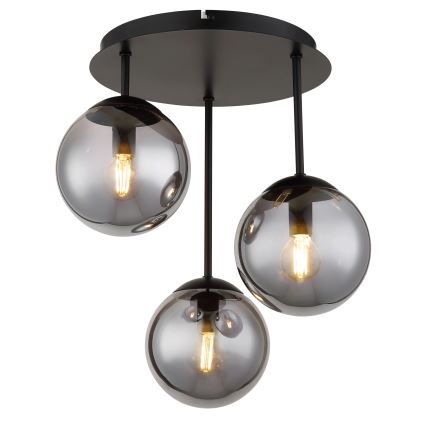 Globo - Przysufitowy żyrandol 3xE14/25W/230V czarny