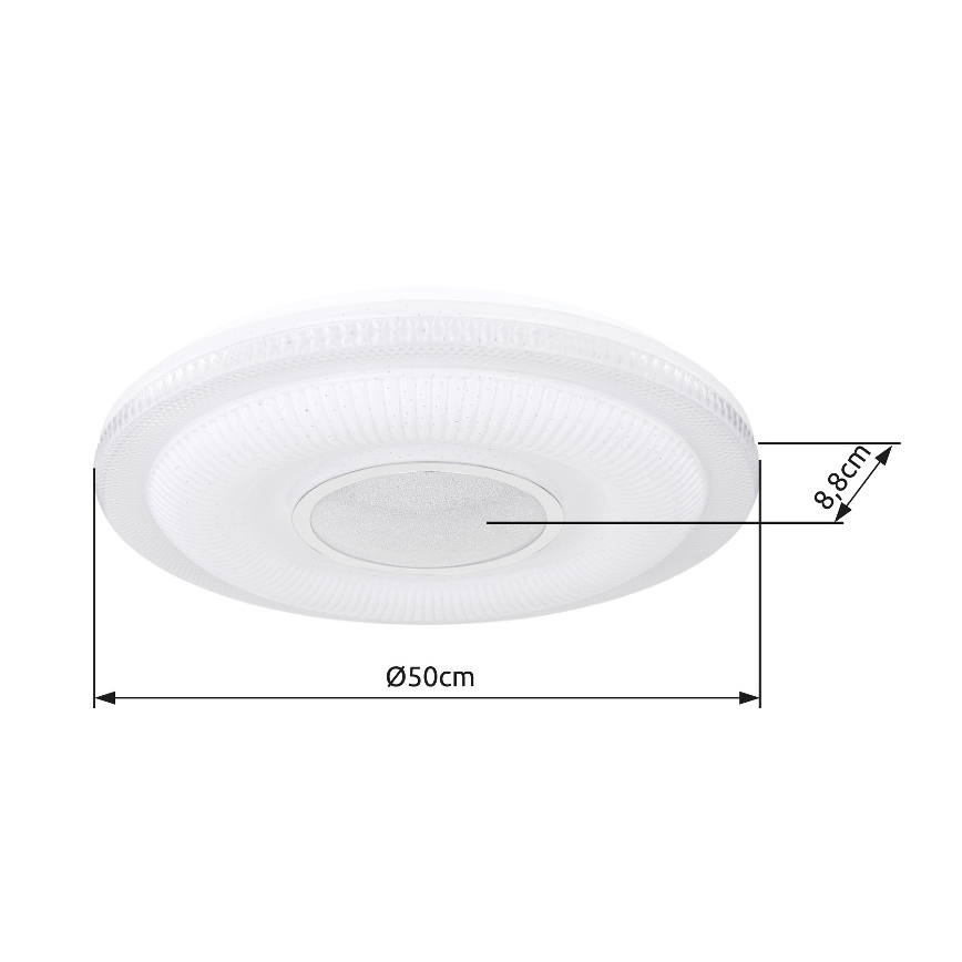 Globo - LED Plafon ściemnialny LED/30W/230V 3000-6500K śr. 50 cm biały Wi-Fi Tuya + pilot zdalnego sterowania