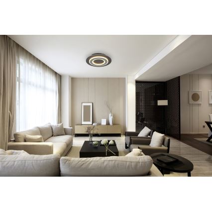 Globo - LED Plafon LED/24W/230V 3000K śr. 32 cm antracyt