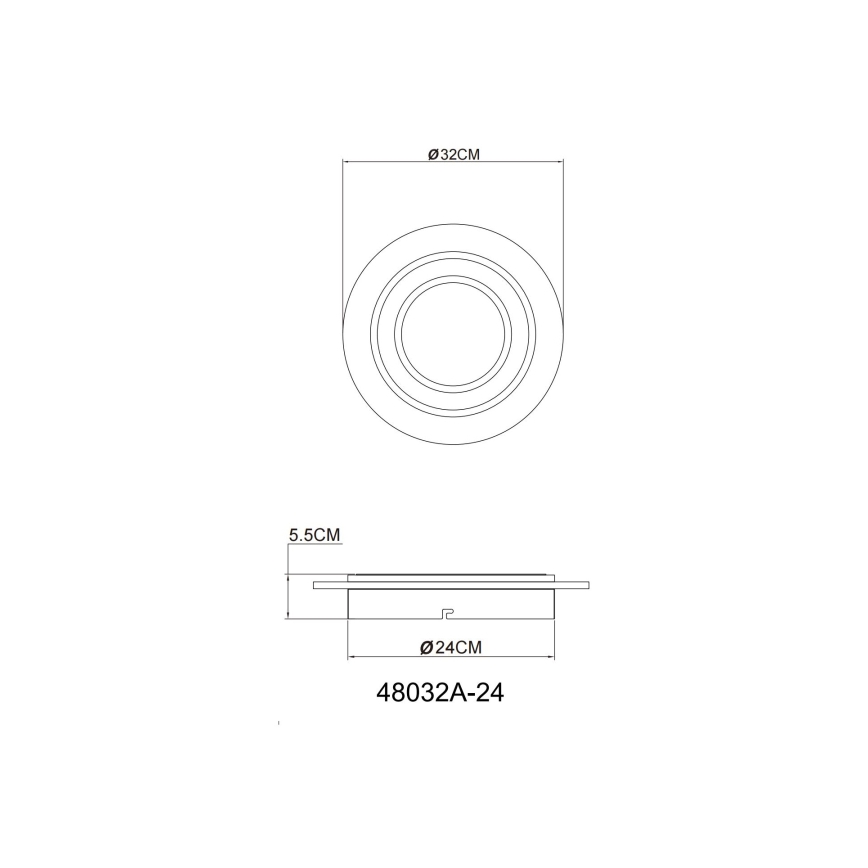 Globo - LED Plafon LED/24W/230V 3000K śr. 32 cm
