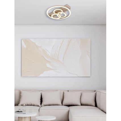 Globo - LED Ściemnialna oprawa sufitowa LED/40W/230V 2700-6500K śr. 35x33 cm beżowa + pilot zdalnego sterowania