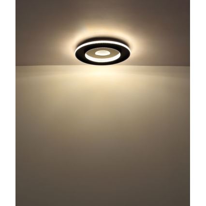 Globo - LED regulowane oświetlenie sufitowe LED/30W/230V 2700-6500K śr. 52,5 cm czarne + pilot do zdalnego sterowania