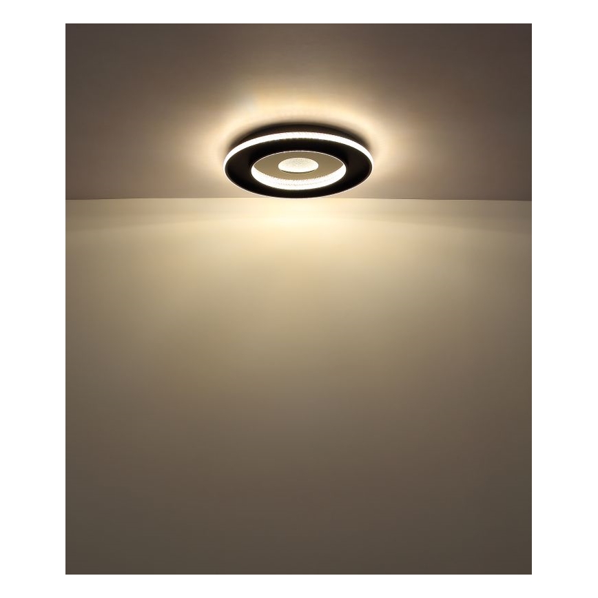 Globo - LED regulowane oświetlenie sufitowe LED/30W/230V 2700-6500K śr. 52,5 cm czarne + pilot do zdalnego sterowania