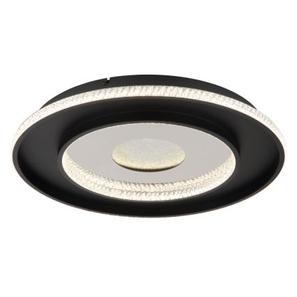 Globo - LED regulowane oświetlenie sufitowe LED/30W/230V 2700-6500K śr. 52,5 cm czarne + pilot do zdalnego sterowania