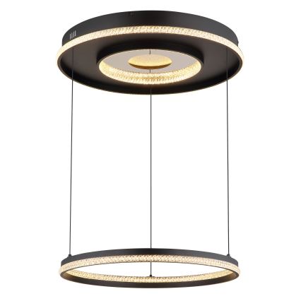 Globo - LED Żyrandol ściemnialny na lince LED/54W/230V 2700-6500K śr. 60 cm czarny + pilot zdalnego sterowania