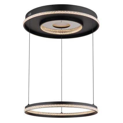 Globo - LED Żyrandol ściemnialny na lince LED/54W/230V 2700-6500K śr. 60 cm czarny + pilot zdalnego sterowania