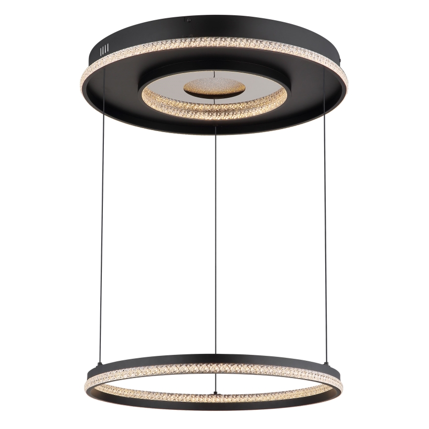 Globo - LED Żyrandol ściemnialny na lince LED/54W/230V 2700-6500K śr. 60 cm czarny + pilot zdalnego sterowania