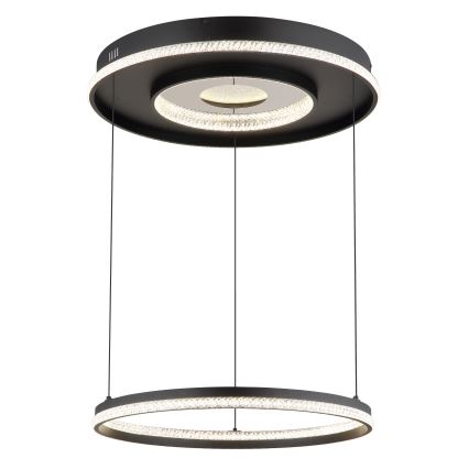 Globo - LED Żyrandol ściemnialny na lince LED/54W/230V 2700-6500K śr. 60 cm czarny + pilot zdalnego sterowania