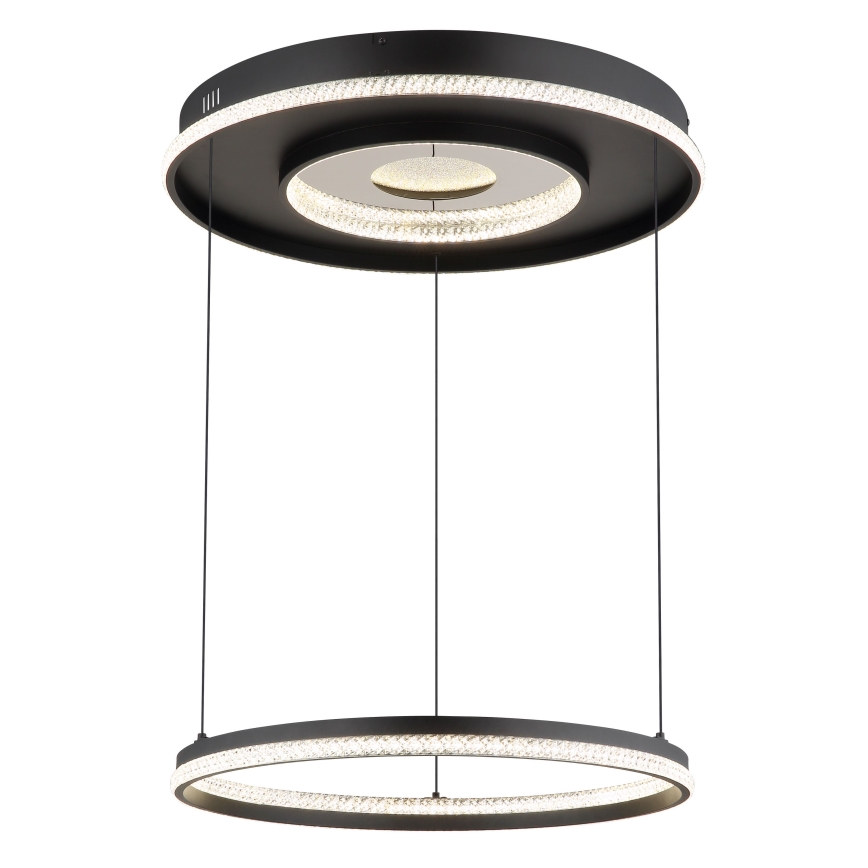 Globo - LED Żyrandol ściemnialny na lince LED/54W/230V 2700-6500K śr. 60 cm czarny + pilot zdalnego sterowania