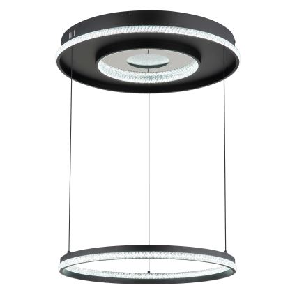 Globo - LED Żyrandol ściemnialny na lince LED/54W/230V 2700-6500K śr. 60 cm czarny + pilot zdalnego sterowania