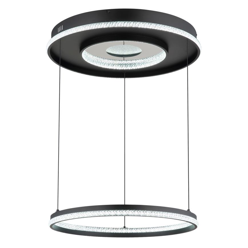 Globo - LED Żyrandol ściemnialny na lince LED/54W/230V 2700-6500K śr. 60 cm czarny + pilot zdalnego sterowania