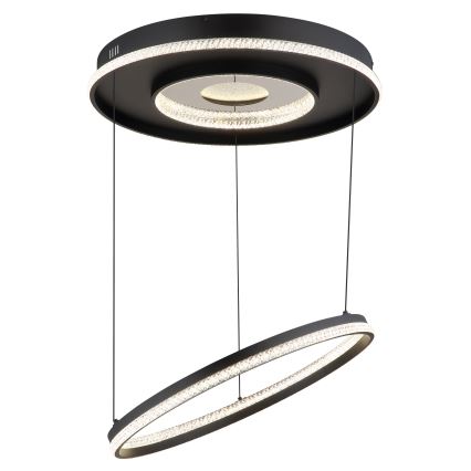 Globo - LED Żyrandol ściemnialny na lince LED/54W/230V 2700-6500K śr. 60 cm czarny + pilot zdalnego sterowania