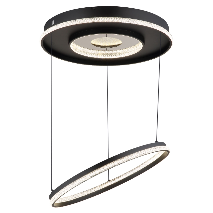 Globo - LED Żyrandol ściemnialny na lince LED/54W/230V 2700-6500K śr. 60 cm czarny + pilot zdalnego sterowania