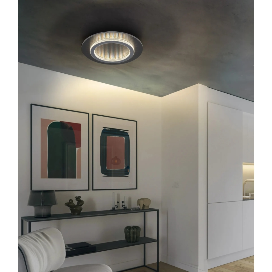 Globo - Lampa sufitowa LED/24W/230V 3000/4000/6500K śr. 35 cm antracyt