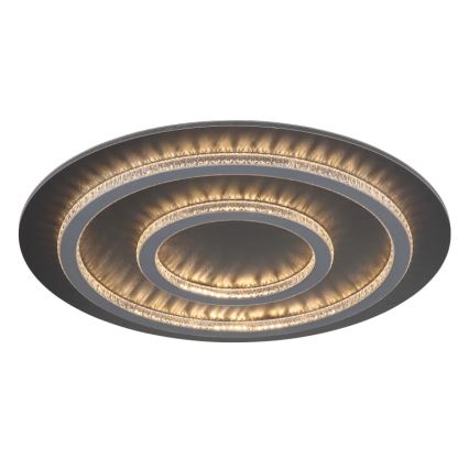 Globo - ściemnialna oprawa sufitowa LED/60W/230V 3000-6500K średnica 55 cm antracyt + pilot zdalnego sterowania