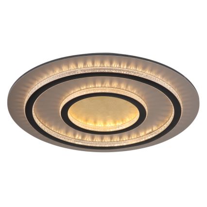 Globo - ściemnialna lampa sufitowa LED/60W/230V 3000-6500K śr. 55 cm czarna + pilot zdalnego sterowania