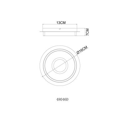 Globo - Plafon LED/8W/230V 3000K śr. 16 cm
