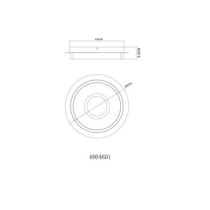 Globo - Lampa sufitowa LED/24W/230V 3000K śr. 40 cm