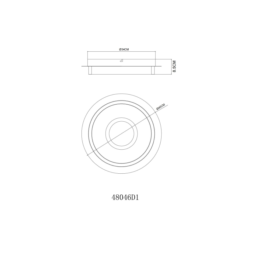 Globo - Lampa sufitowa LED/24W/230V 3000K śr. 40 cm
