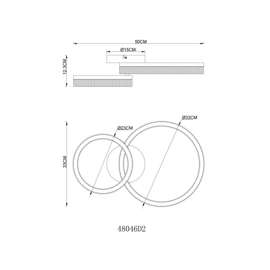 Globo - Lampa sufitowa LED/24W/230V 3000K 33x50 cm