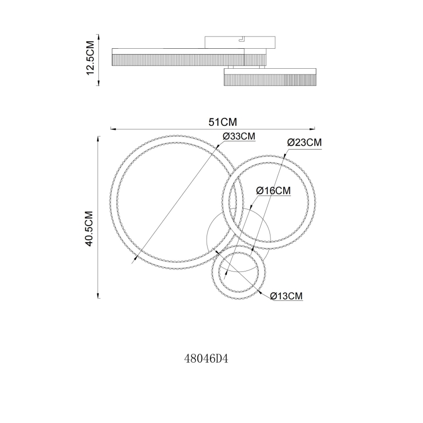 Globo - Oprawa sufitowa LED/24W/230V 3000K 40,5x51 cm