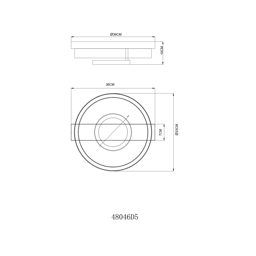 Globo - Lampa sufitowa LED/18W/230V 3000K 33x36 cm