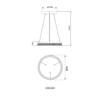 Globo - LED Żyrandol na lince LED/16W/230V 3000K