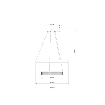 Globo - Żyrandol LED na linkę LED/30W/230V 3000K