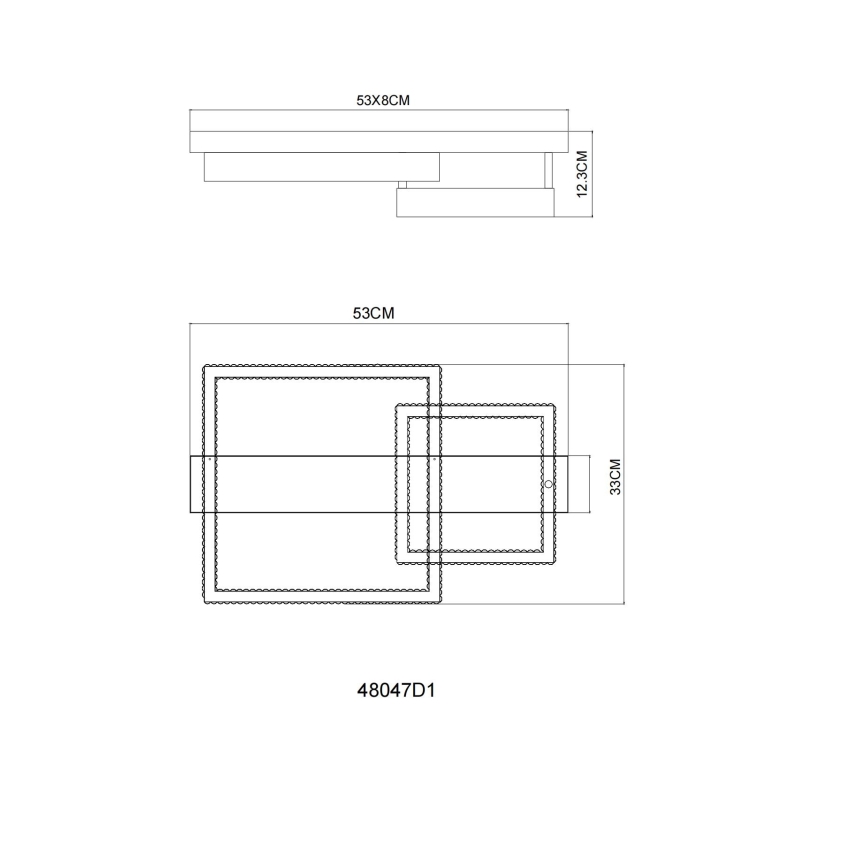 Globo - Lampa sufitowa LED/24W/230V 3000K 33x53 cm