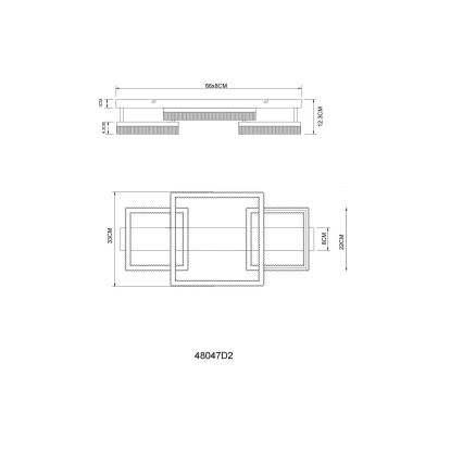 Globo - plafon LED/40W/230V 3000K 33x66 cm