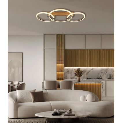 Globo - LED lampa sufitowa LED/40W/230V 3000K 76,1x38 cm brązowa