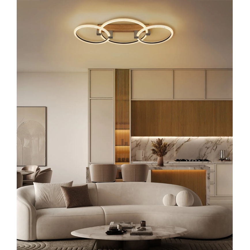 Globo - LED lampa sufitowa LED/40W/230V 3000K 76,1x38 cm brązowa
