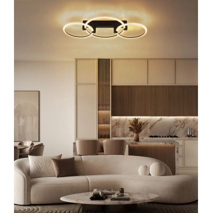 Globo - Lampa sufitowa LED/40W/230V 3000K 76,1x38 cm czarna