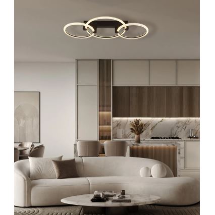 Globo - Lampa sufitowa LED/40W/230V 3000K 76,1x38 cm czarna