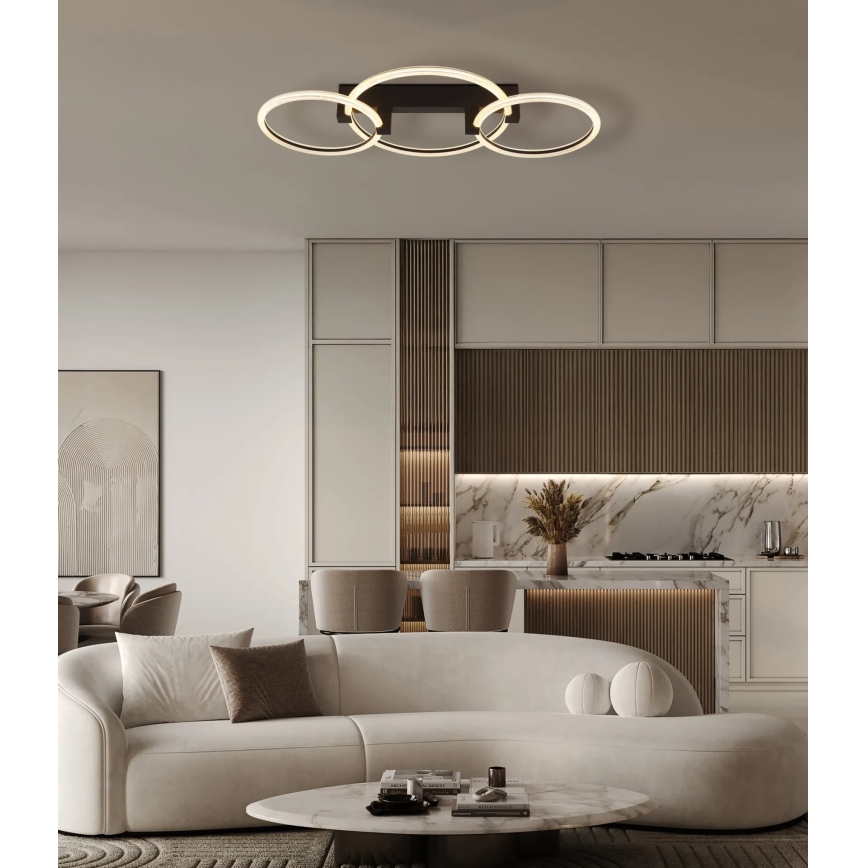 Globo - Lampa sufitowa LED/40W/230V 3000K 76,1x38 cm czarna