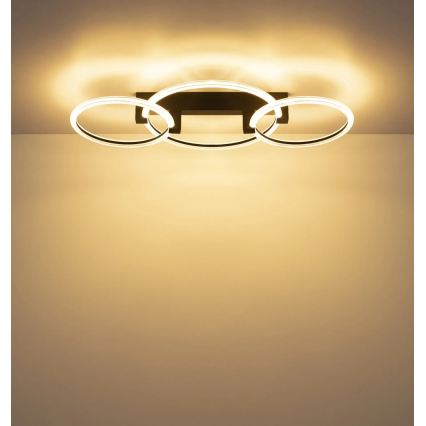 Globo - Lampa sufitowa LED/40W/230V 3000K 76,1x38 cm czarna