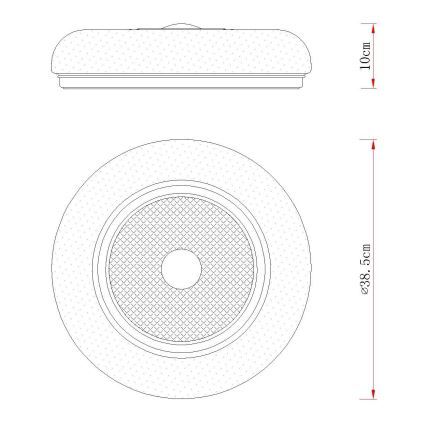 Globo - Plafon LED/24W/230V 2700/4000/6000K Ø 38,5 cm biały