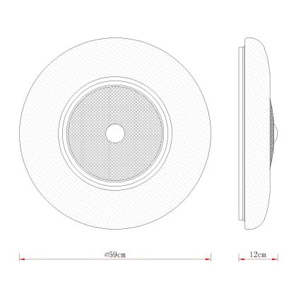 Globo - Oprawa sufitowa LED/48W/230V 2700/4000/6000K śr. 59 cm biała