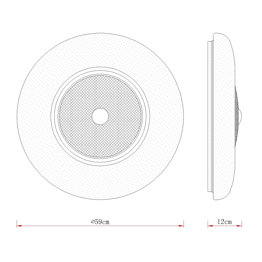 Globo - Oprawa sufitowa LED/48W/230V 2700/4000/6000K śr. 59 cm biała
