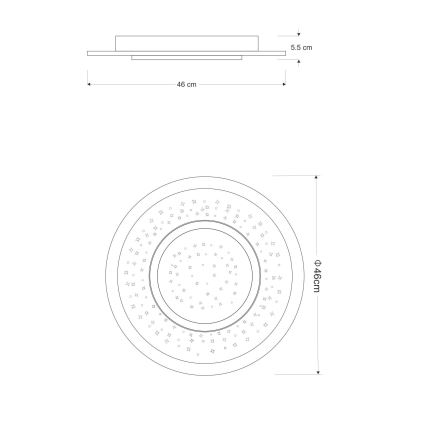 Globo - LED Plafon ściemnialny LED/44W/230V 2700-6000K + pilot