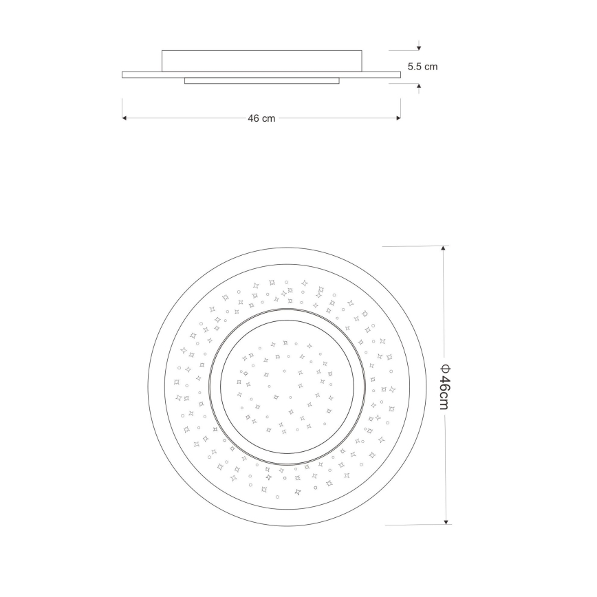 Globo - LED Plafon ściemnialny LED/44W/230V 2700-6000K + pilot
