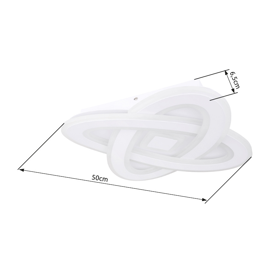 Globo - LED Plafon ściemnialny LED/36W/230V 3000-6000K śr. 50 cm biały + pilot zdalnego sterowania