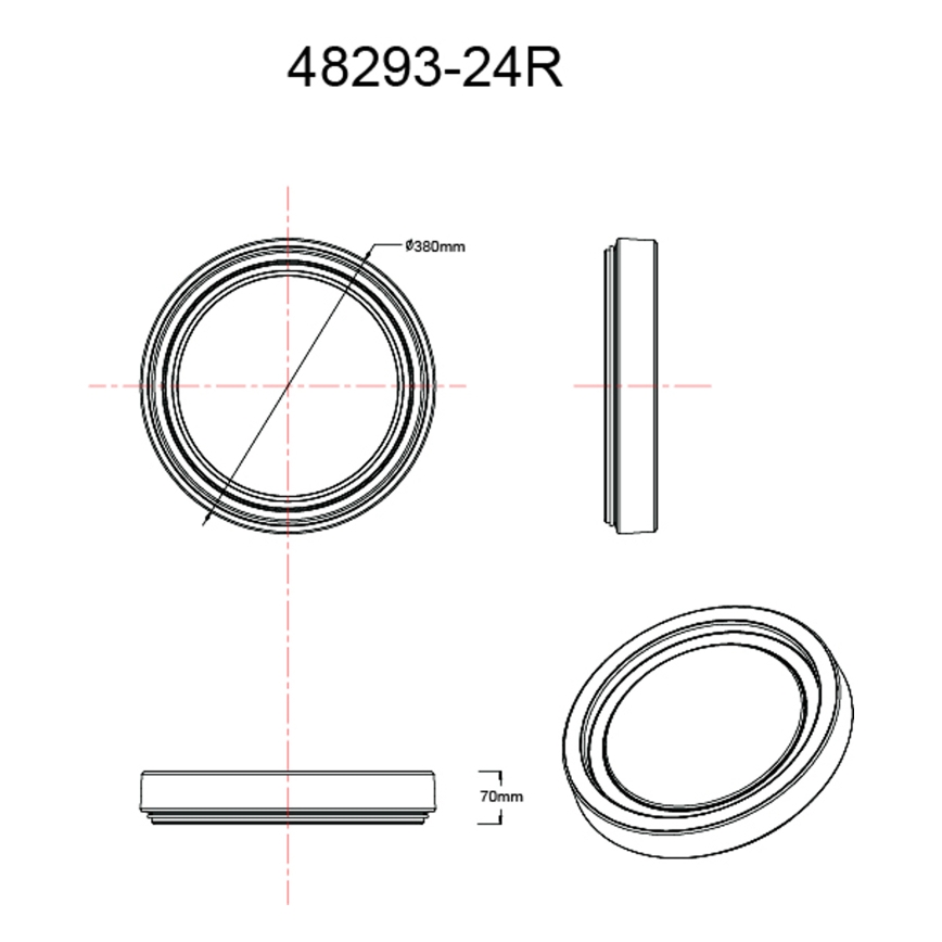 Globo - LED Plafon LED/24W/230V 4000K śr. 38 cm