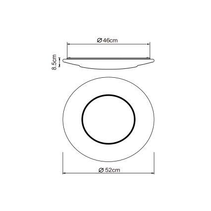 Globo - LED Plafon LED/24W/230V 3000/4500/6500K