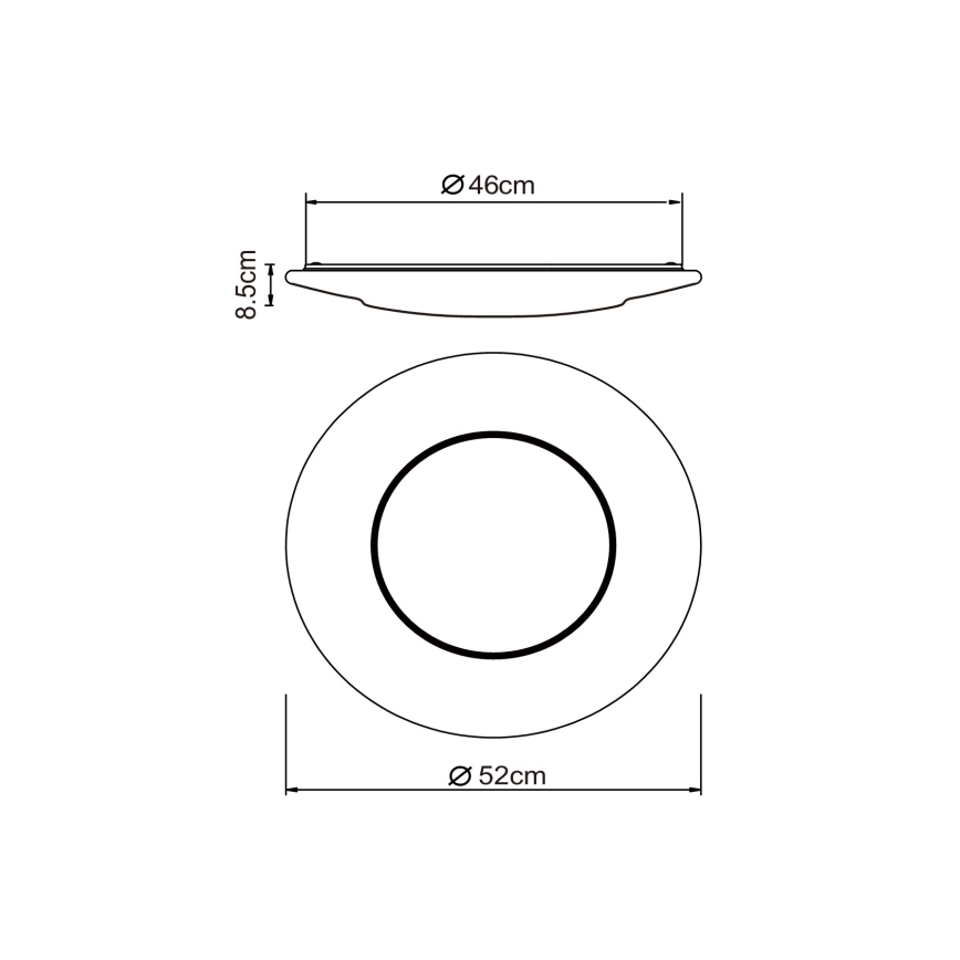 Globo - LED Plafon LED/24W/230V 3000/4500/6500K