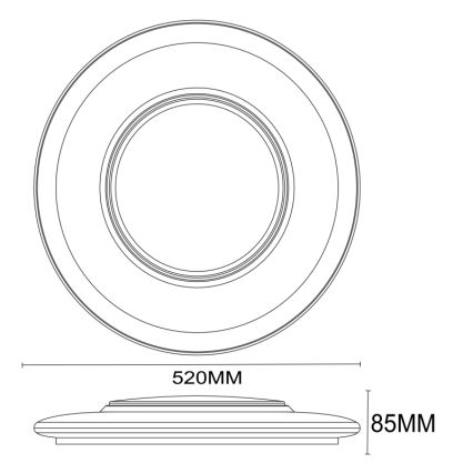 Globo - LED Plafon ściemnialny LED/48W/230V + pilot