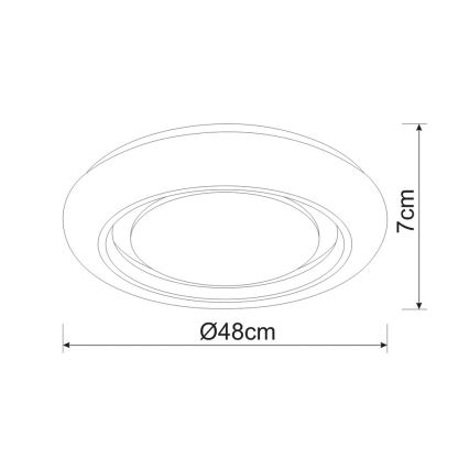 Globo - LED Plafon ściemnialny LED/28W/230V + pilot zdalnego sterowania