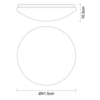 Globo - Ściemnialna lampa sufitowa LED RGB LED/24W/230V + LED/8W 2700–6500K Ø 41 cm + pilot zdalnego sterowania